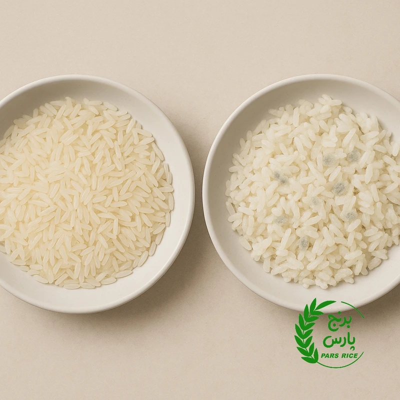 تفاوت برنج کهنهٔ سالم با برنج فاسد دارای لکه و نم‌زدگی