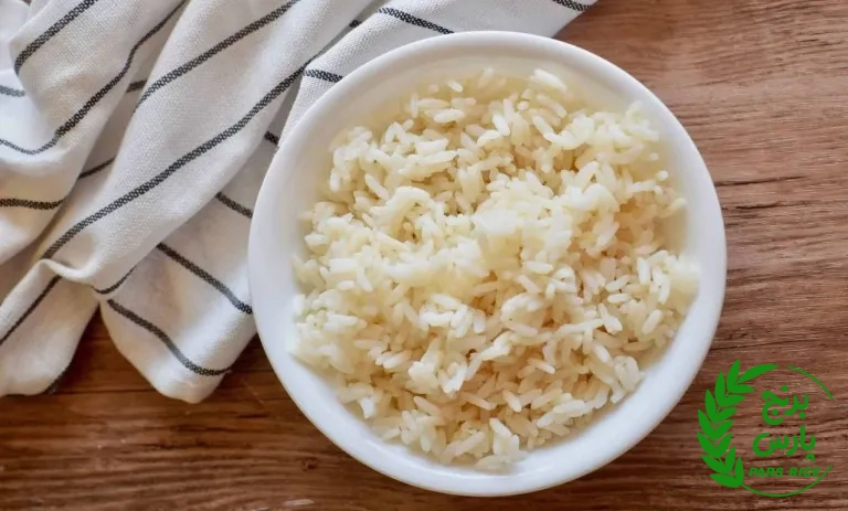 نمونه برنج شفته بعد از پخت